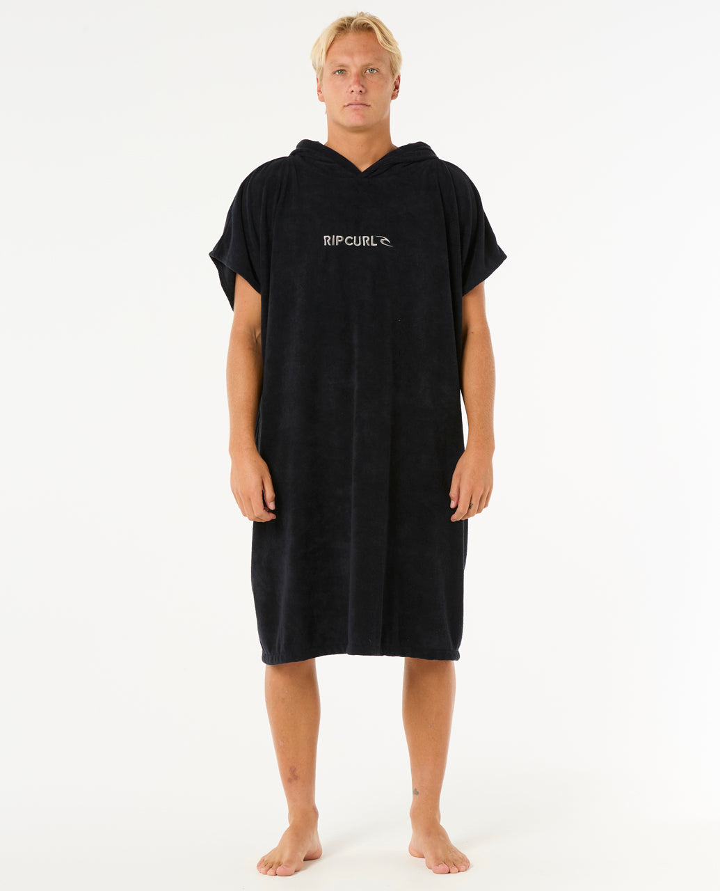 Rip Curl Brand Hooded Towel Black/Grey