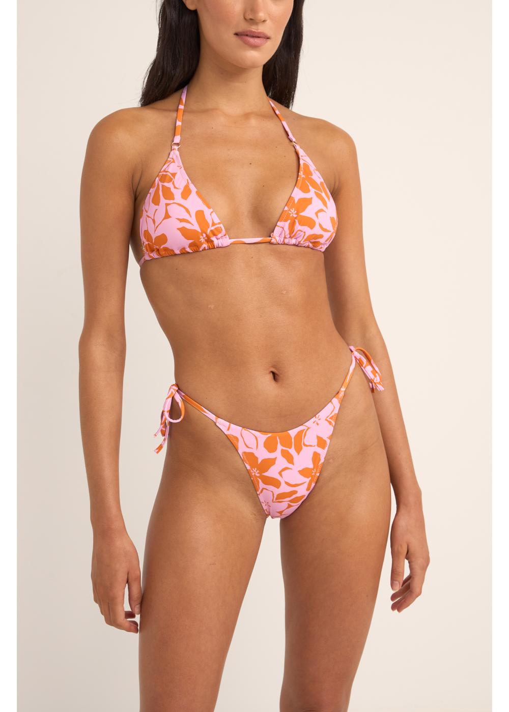 Bora Bora Floral Slide Tri Top - טופ ביקיני