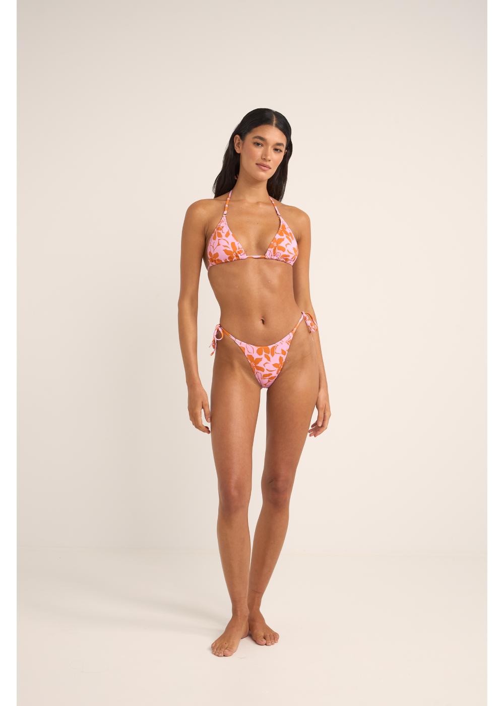 Bora Bora Floral Slide Tri Top - טופ ביקיני