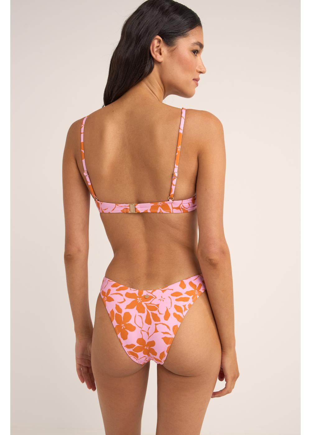Bora Bora Floral Panelled Underwire Top - טופ ביקיני
