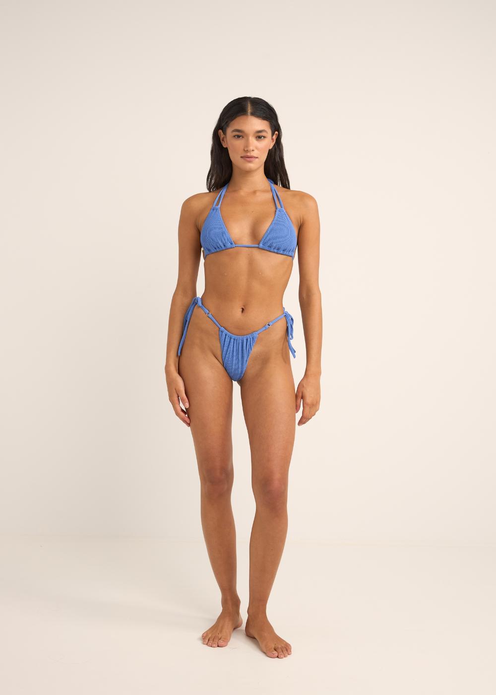 Isla Rib Double Strap Tri Top - טופ ביקיני