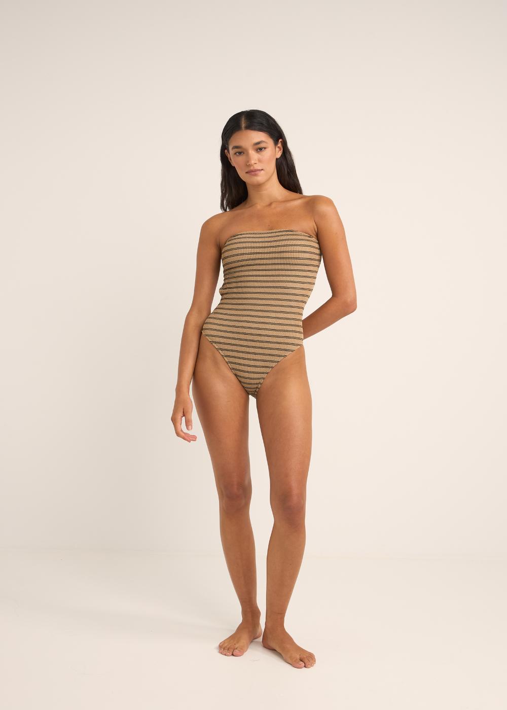 Sol Stripe Strapless One Piece