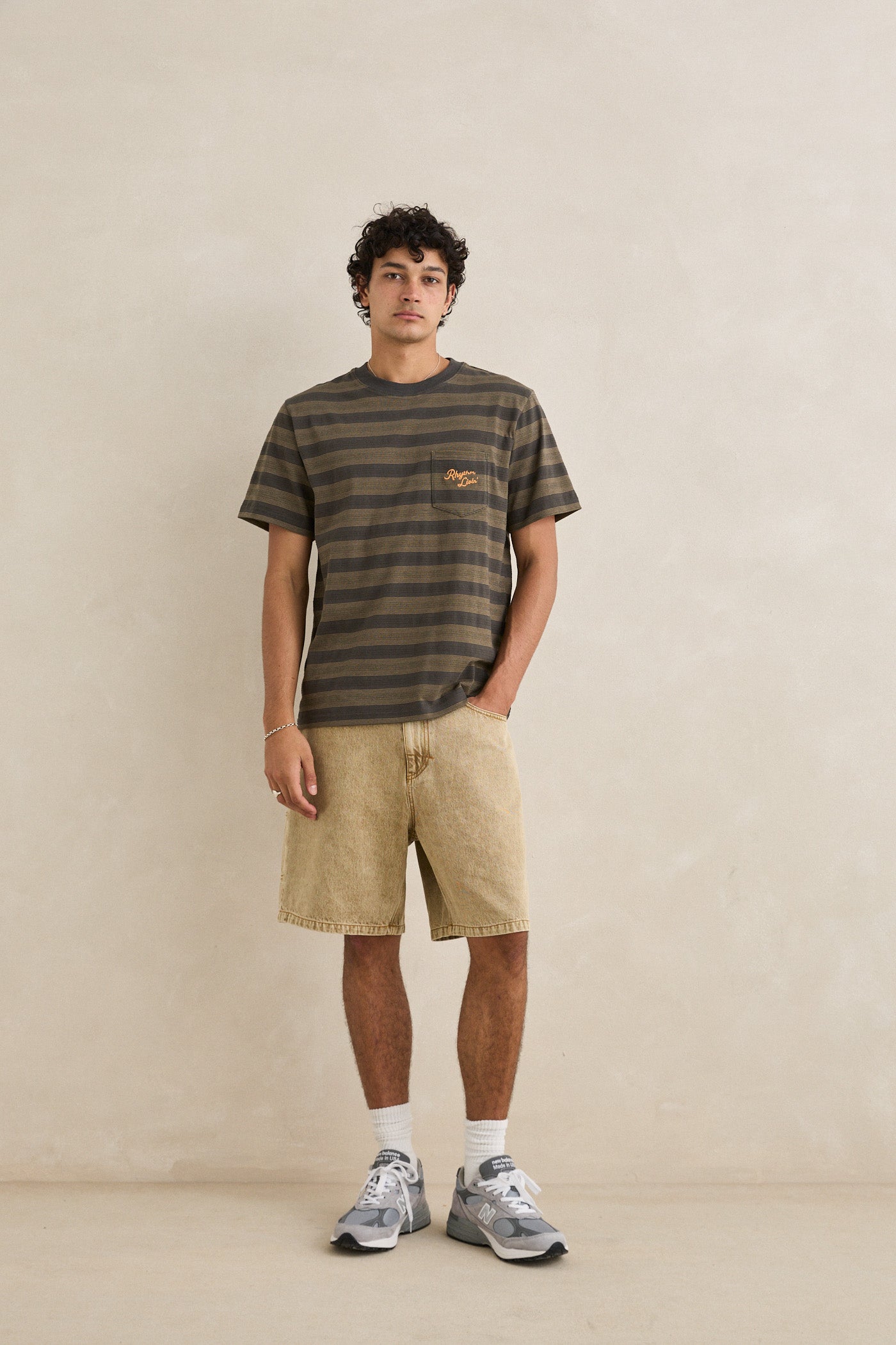 Vintage Jacquard Stripe Ss T-Shirt