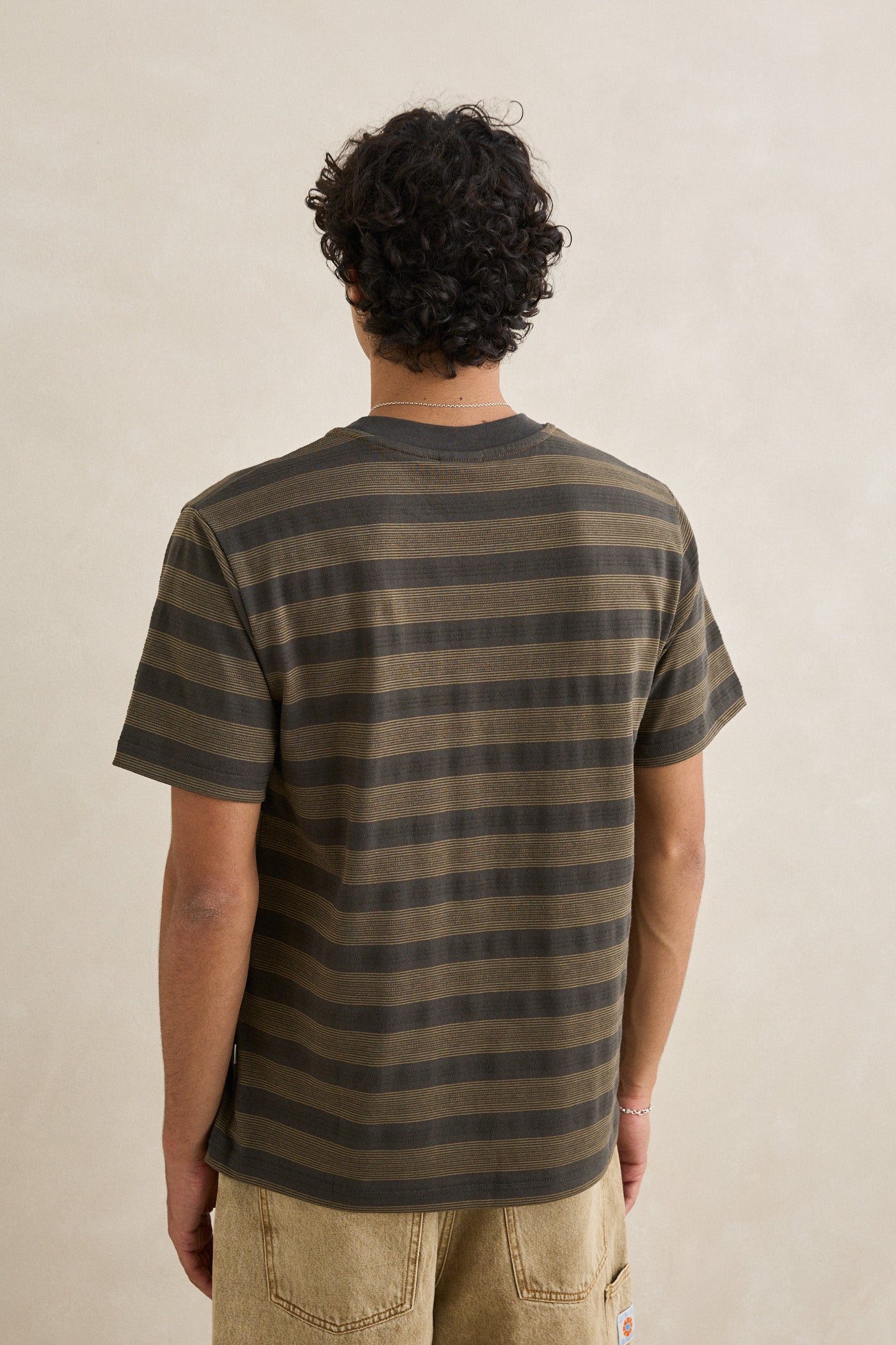 Vintage Jacquard Stripe Ss T-Shirt