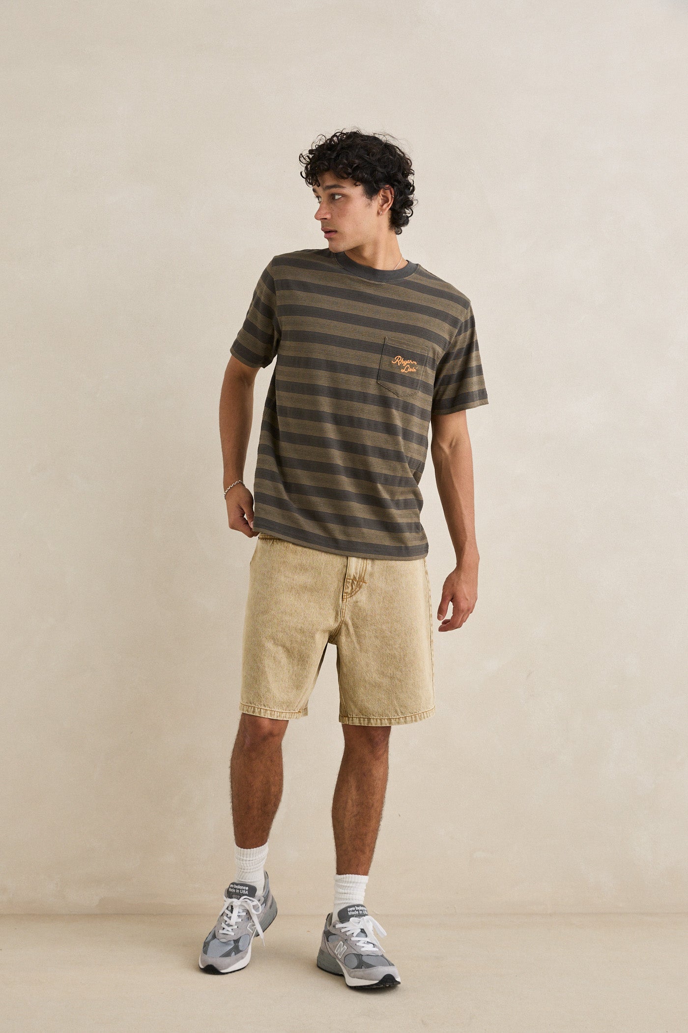 Vintage Jacquard Stripe Ss T-Shirt