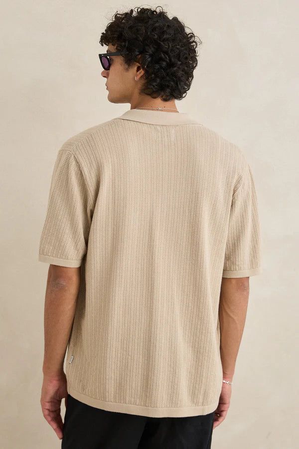Textured Knit Ss Shirt