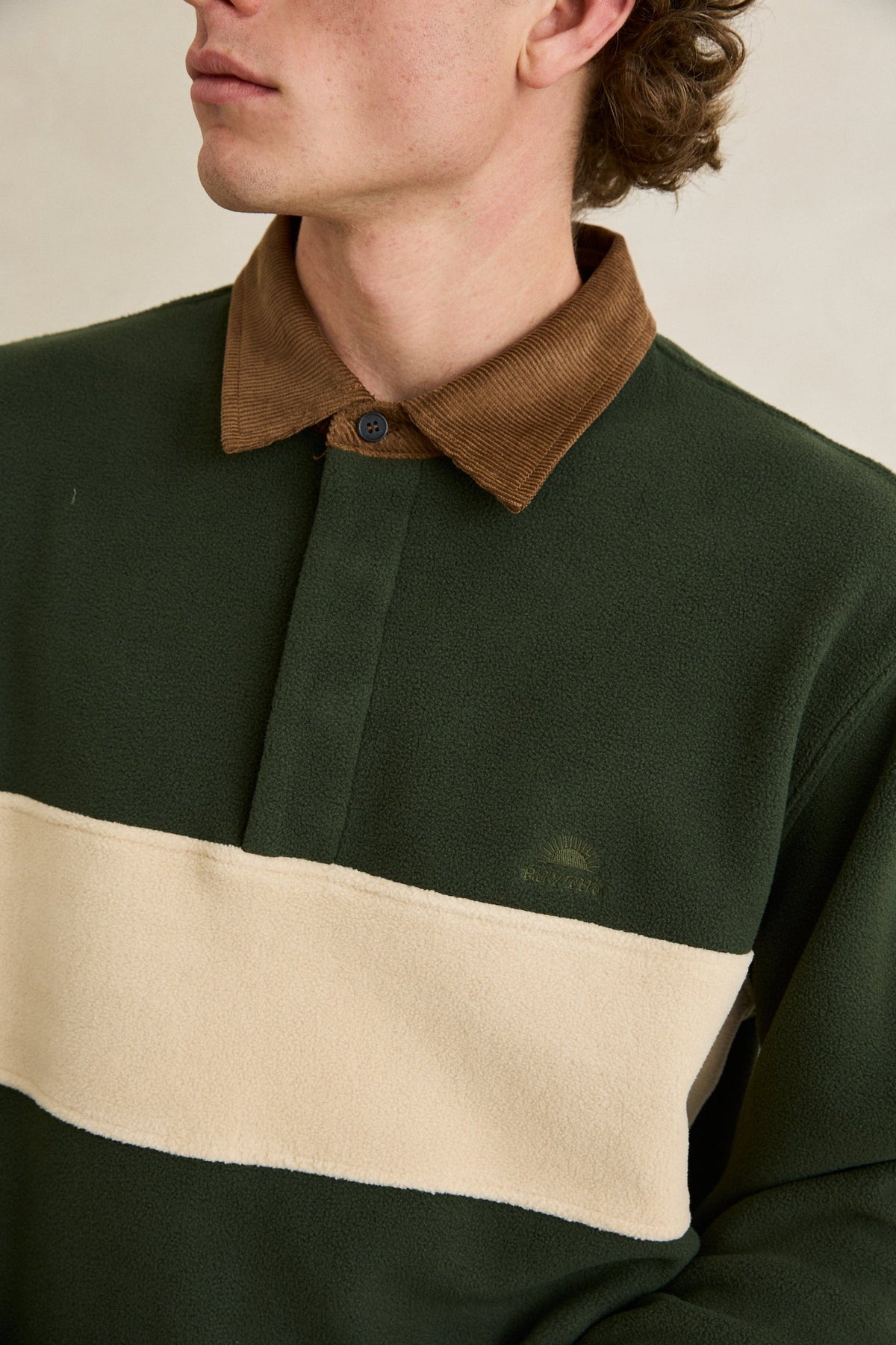 Rhythm Awake Polar Fleece Polo FOREST