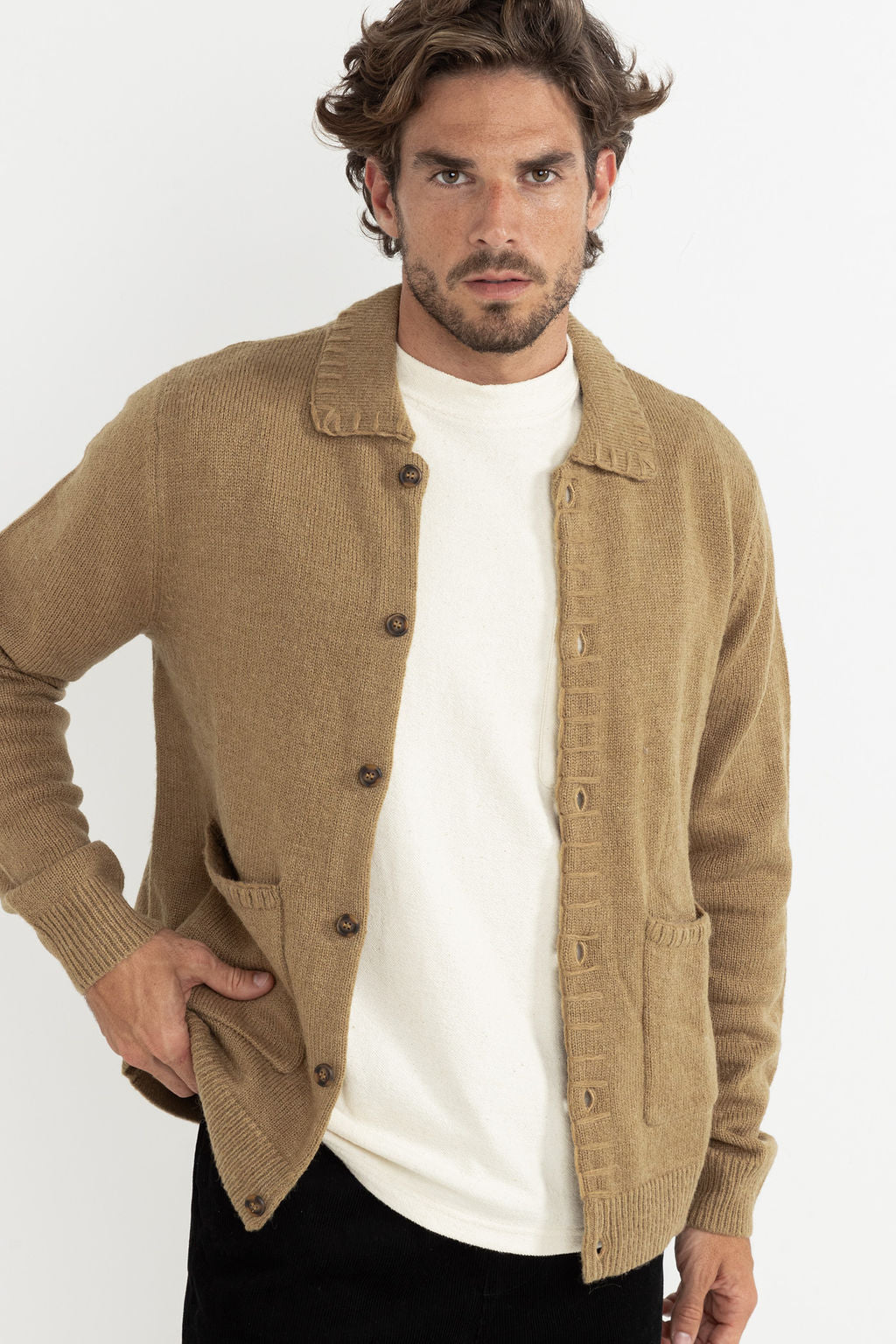 Whip Stitch Button Up Knit