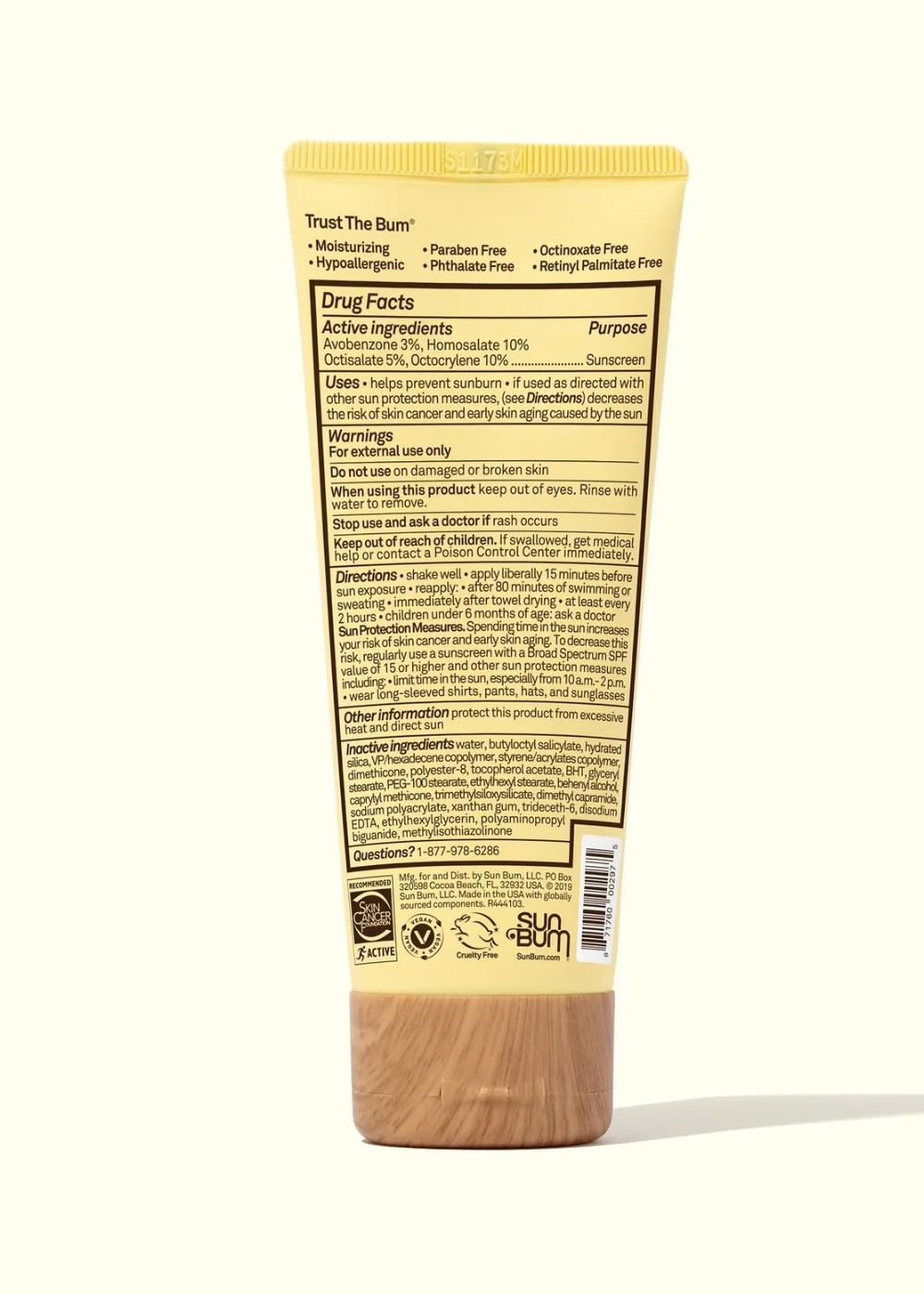 Sun Bum Original Face 50 Sunscreen Lotion 88 mL / 3 FL OZ - קרם הגנה לפנים גודל 88ml