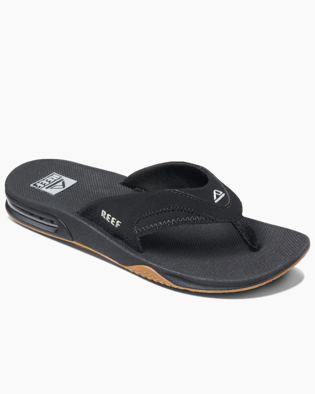 REEF FANNING BLACK/SILVER - כפכף ריף שחור כסוף