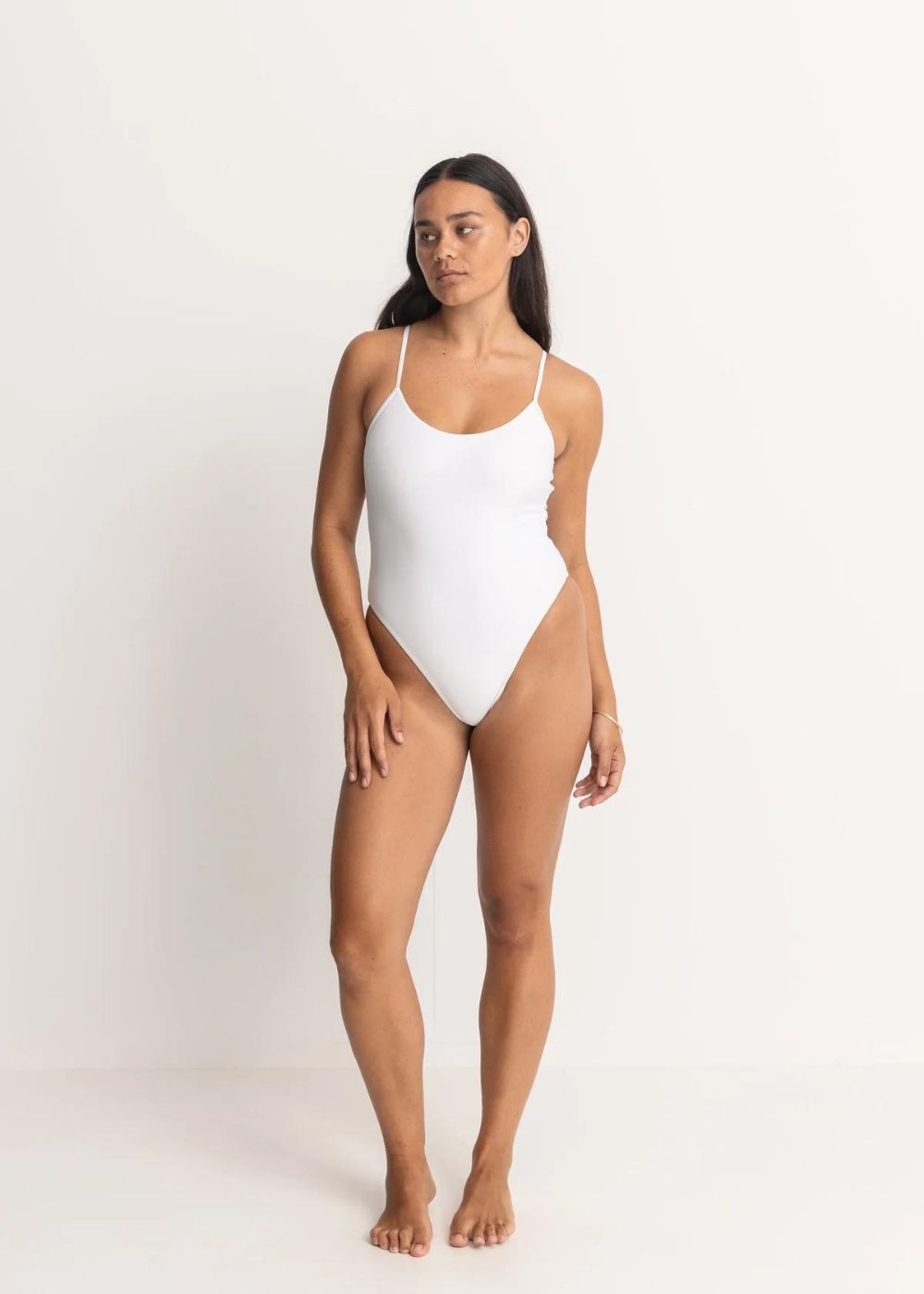 Rhythm Classic Minimal One Piece - בגד ים שלם מדגם קלאסיק צבע_white