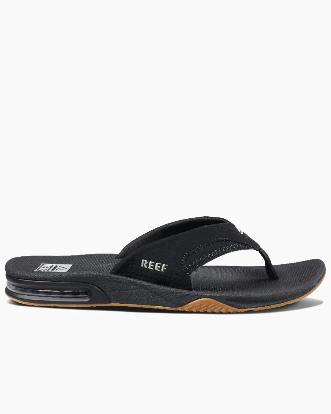 REEF FANNING BLACK/SILVER - כפכף ריף שחור כסוף