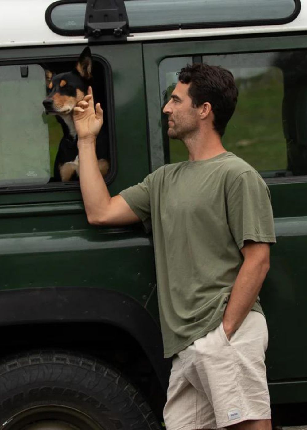 Rhythm Classic Linen Jam - מכנסי כותנה קצרים צבע_sand