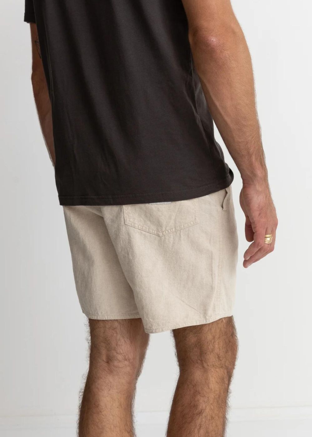 Rhythm Classic Linen Jam - מכנסי כותנה קצרים צבע_sand