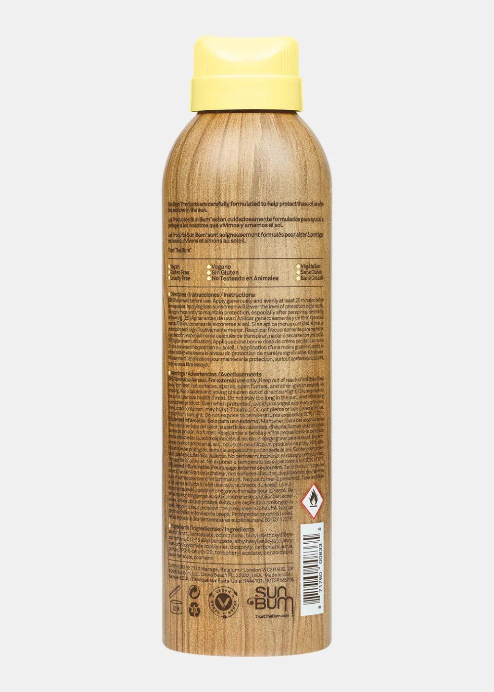 Sun Bum Original SPF 50 Sunscreen Spray 177 mL - קרם הגנה ספריי 50 spf