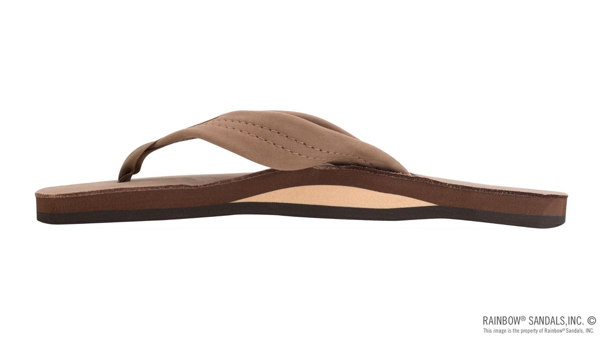 Rainbow Premier Leather Single Layer לנשים, Dark Brown — מבט אלכסוני עליון