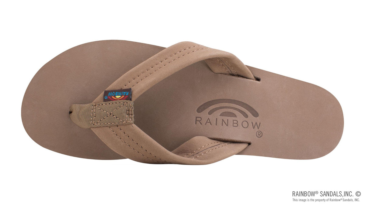 Rainbow Premier Leather Single Layer לנשים, Dark Brown — מבט צד