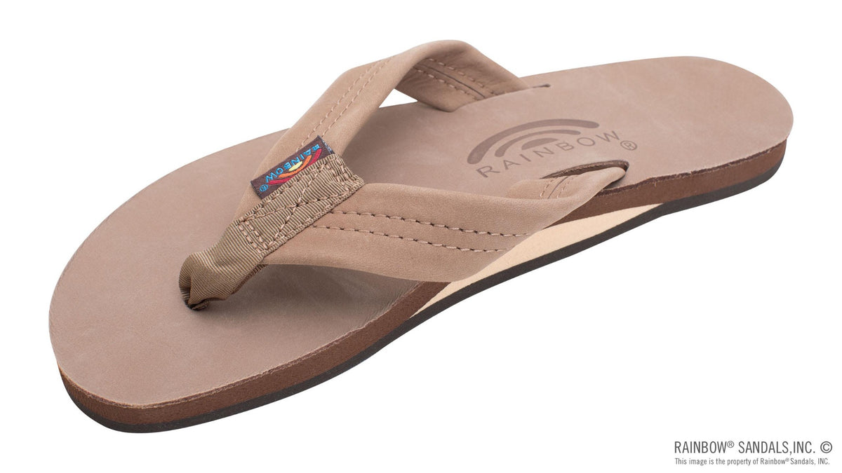 Rainbow Premier Leather Single Layer לנשים, Dark Brown — מבט תחתון, סוליה