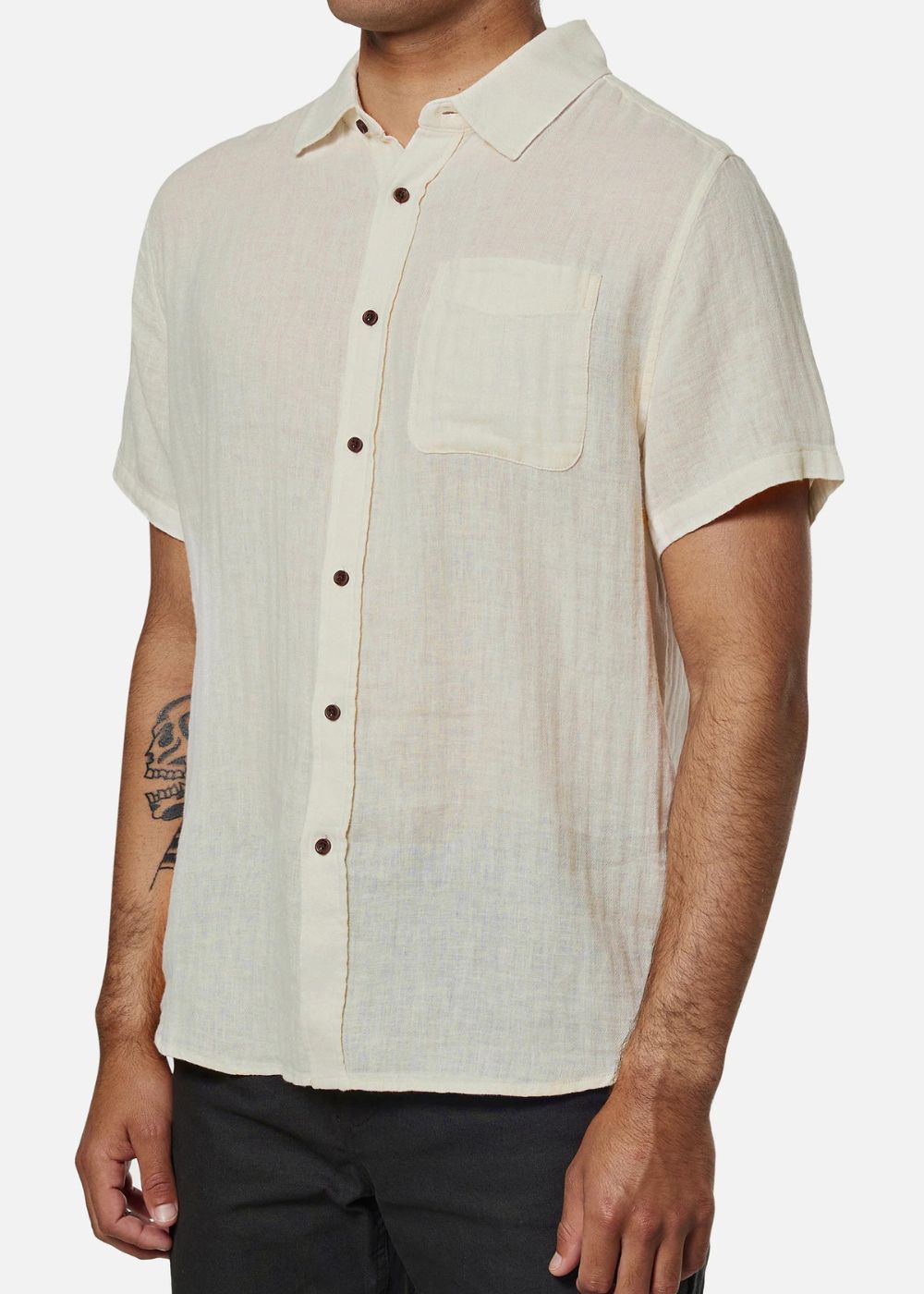 Alan Solid Shirt מכופתרת קצרה