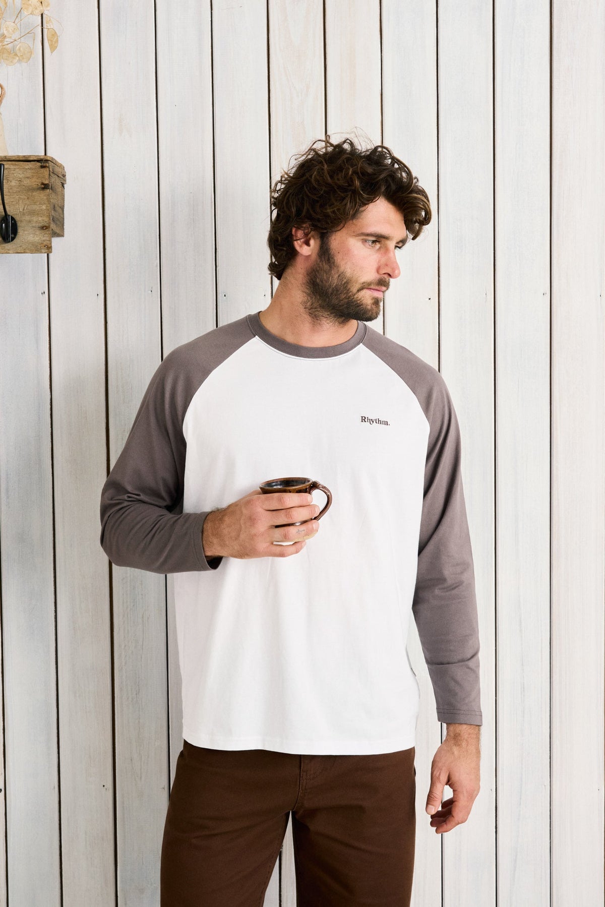 Rhythm Foster Ls T-shirt BONE