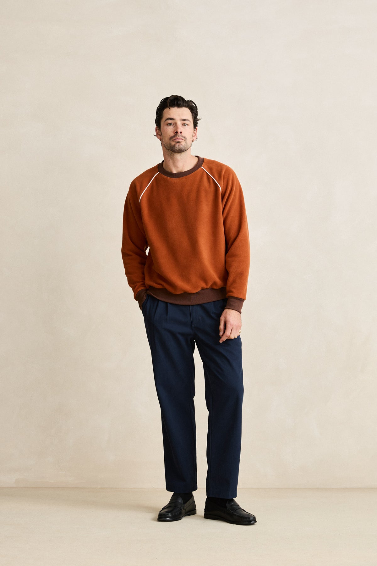 Rhythm Pipe Polar Crew Neck BURNT ORANGE