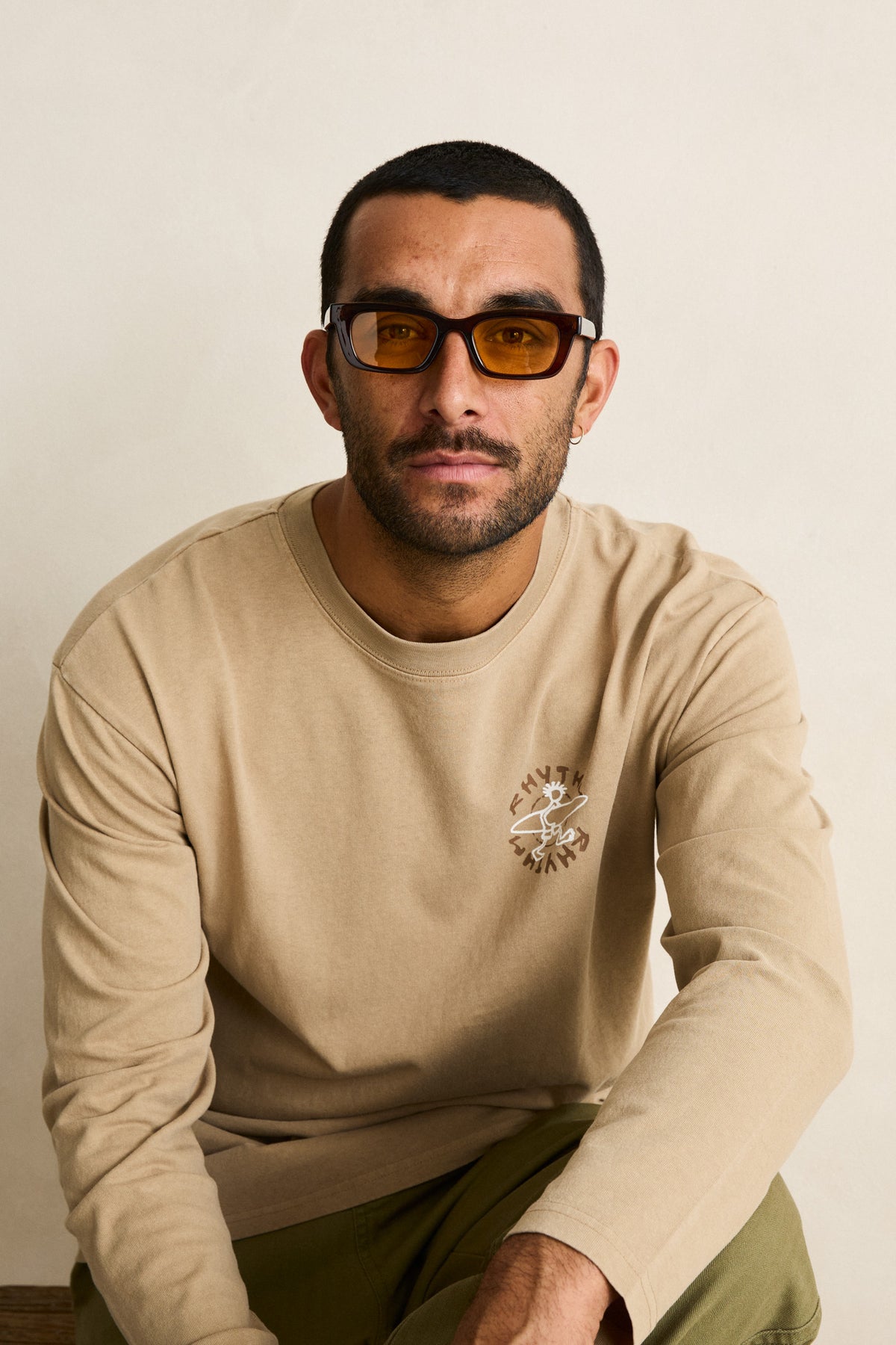 Rhythm Jaunt Vintage LS T-Shirt MACADAMIA