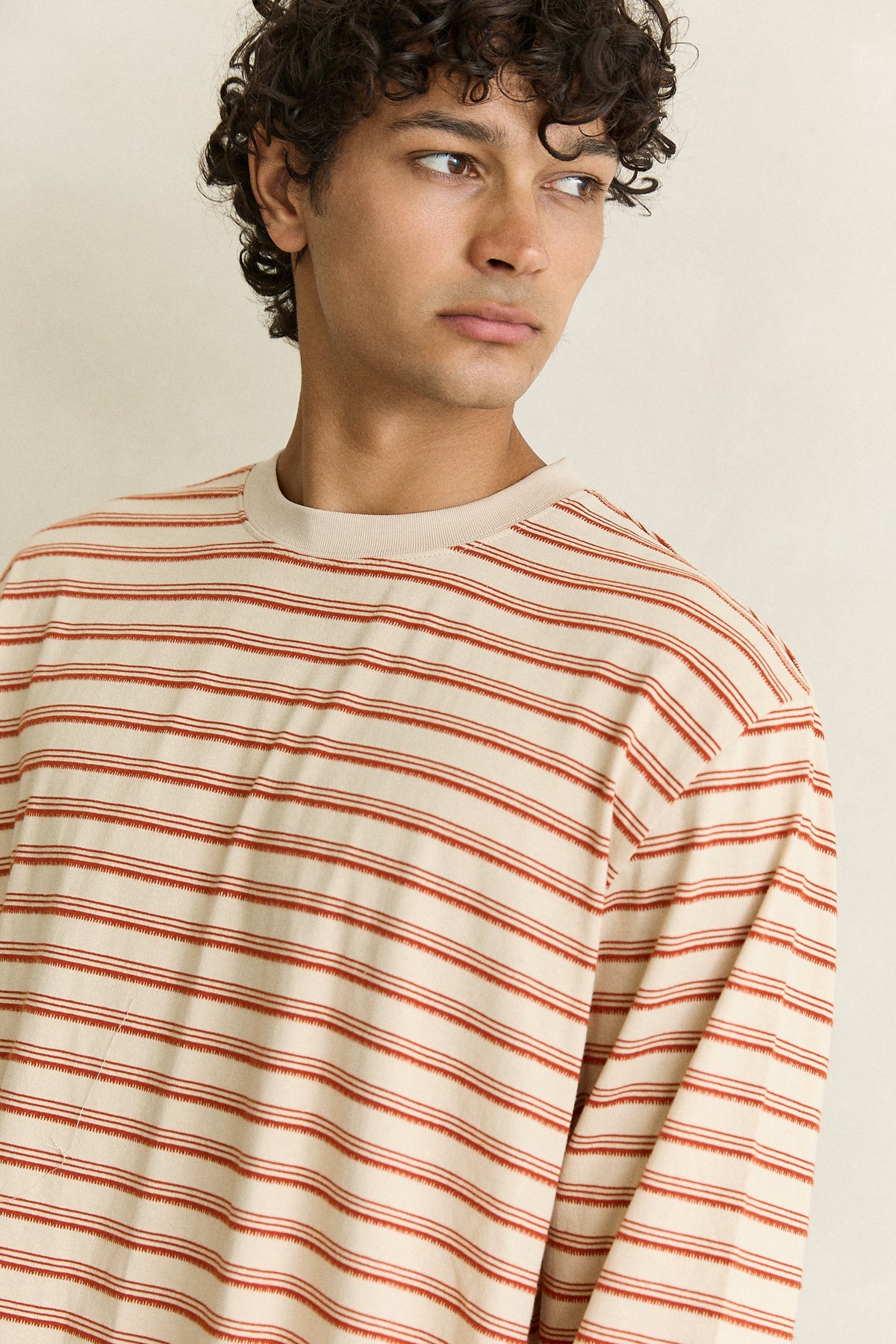 Vintage Stripe LS T-Shirt Natural