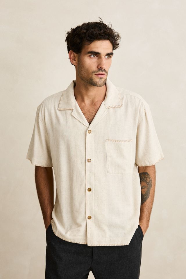 Relaxed Whip Stitch Ss Shirt