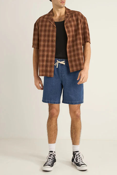 Relaxed Shadow Check Ss Shirt