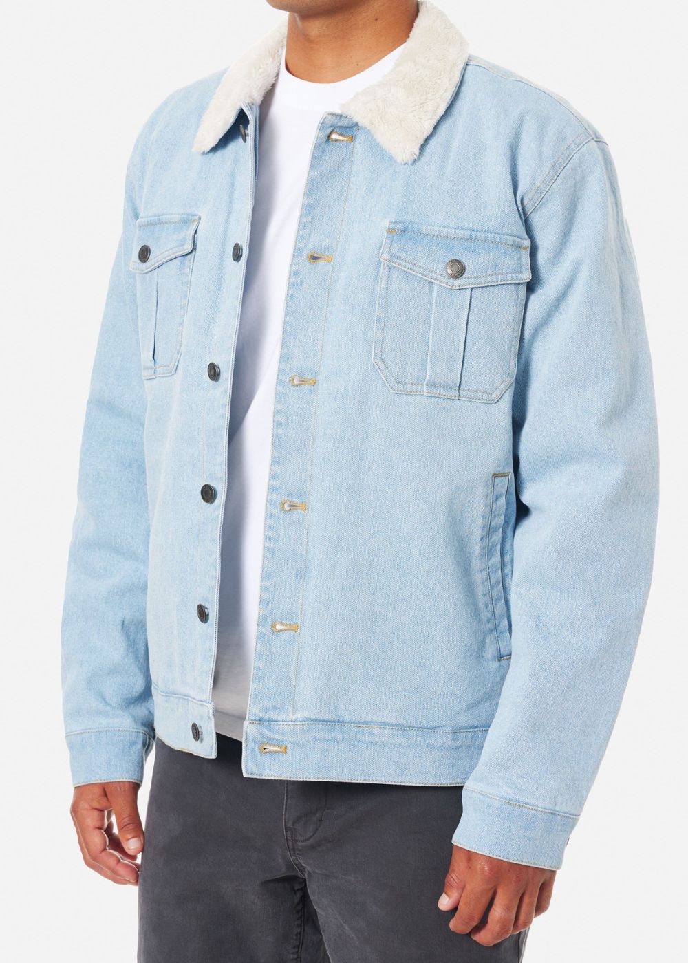 Harris Denim Jacket - ג׳קט ג׳ינס פרווה