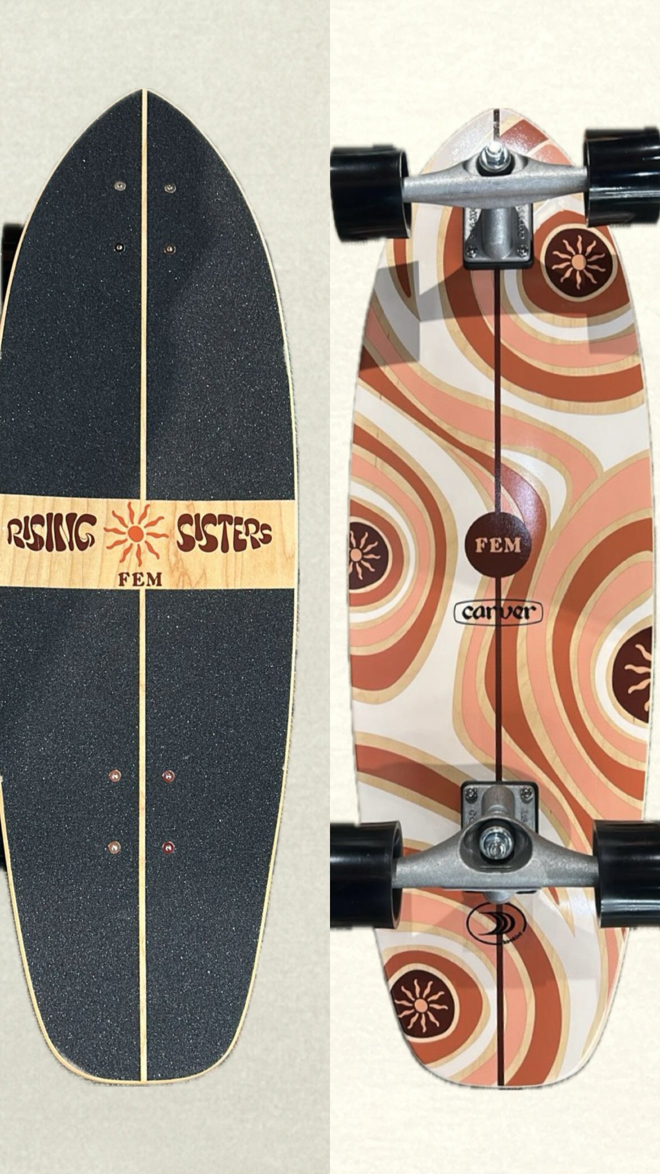 Carver CX Raw 30.75“ Rising Sisters Surfskate Complete (V4)