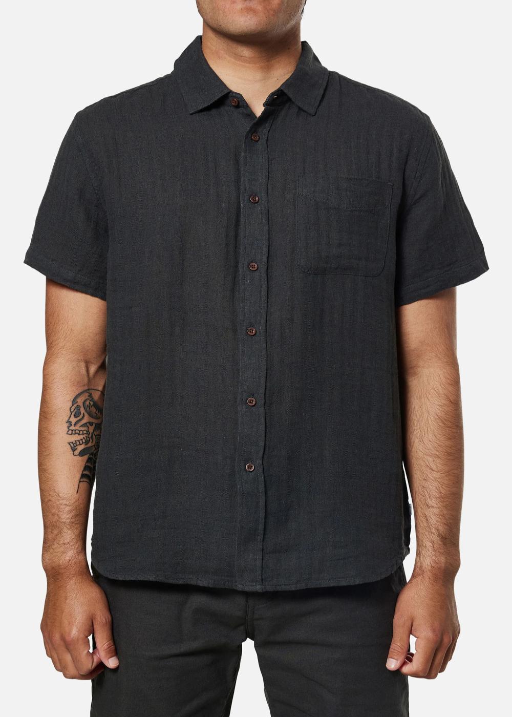 Alan Solid Shirt מכופתרת קצרה