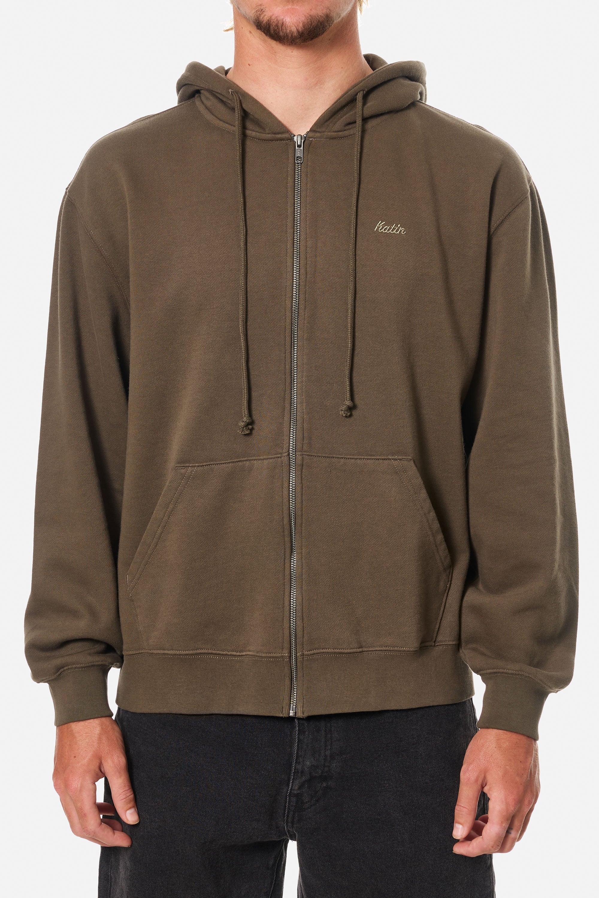 Emb Full Zip Hood Fleece
