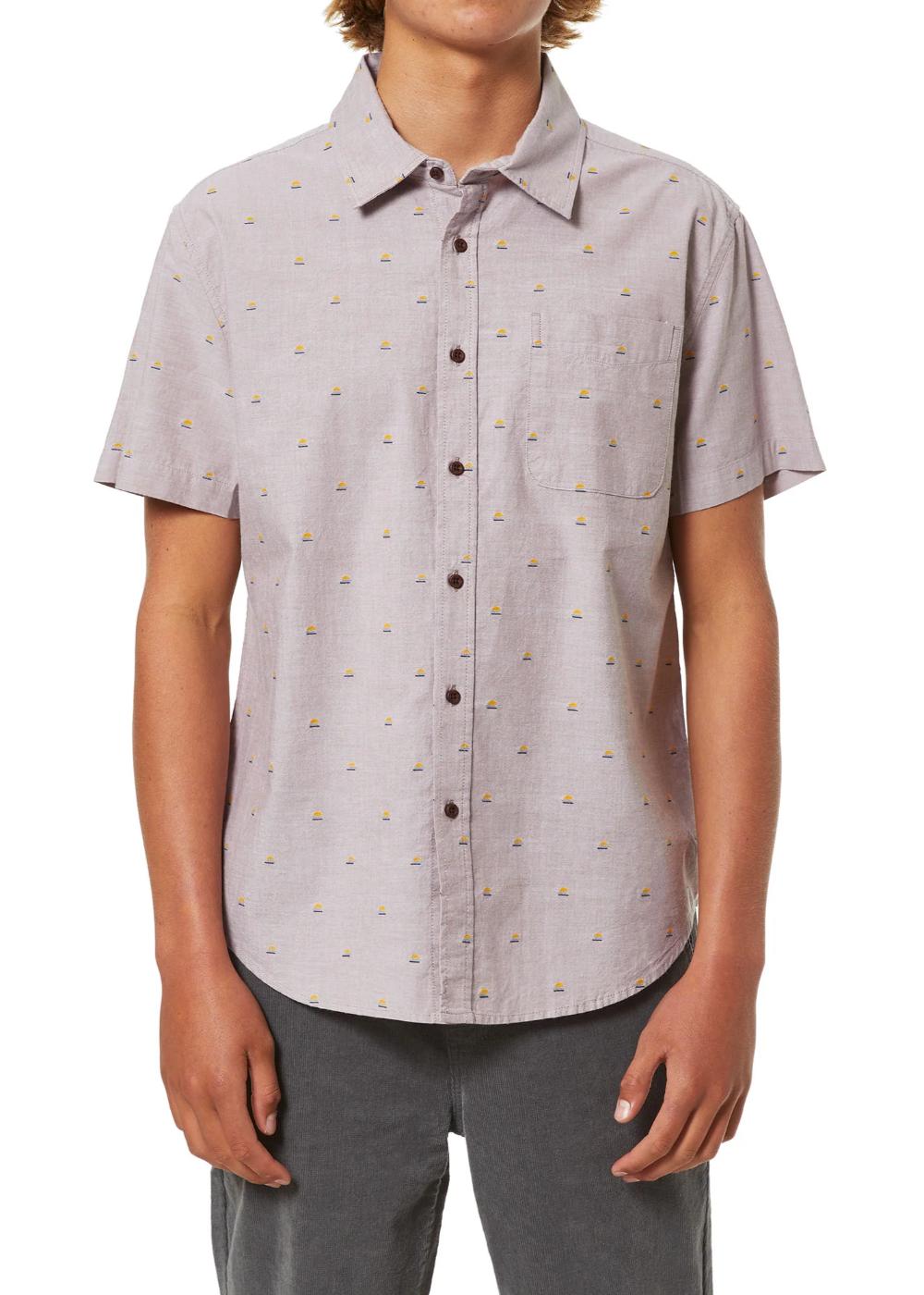 SUNSET SHIRT - DARK  CLAY - מכופתרת קצרה כותנה