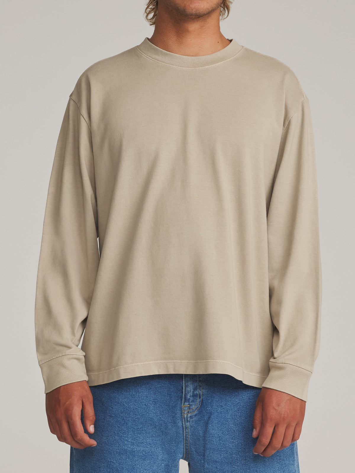 Box Fit Ls Tee – TAUPE VINTAGE WASH – 2