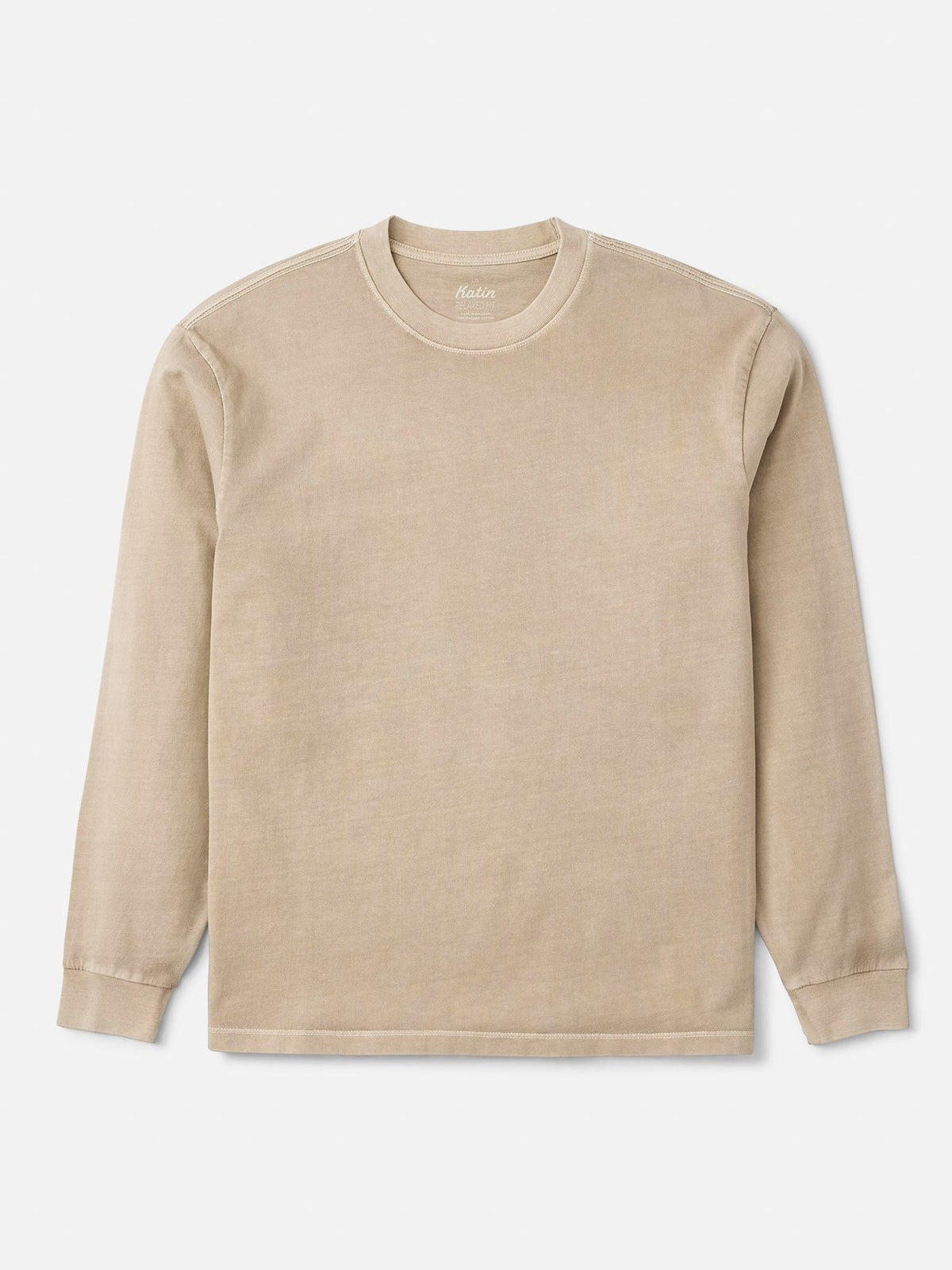Box Fit Ls Tee – TAUPE VINTAGE WASH – 1