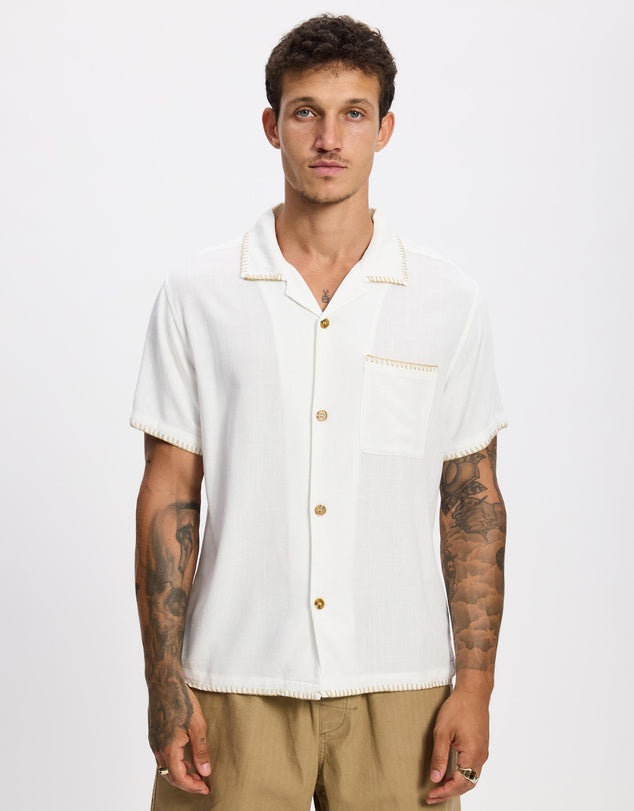 Linen Whip Stitch SS Shirt