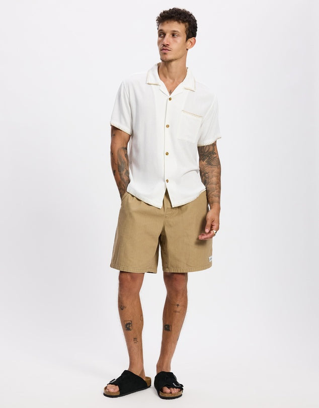 Linen Whip Stitch SS Shirt