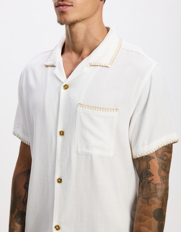 Linen Whip Stitch SS Shirt