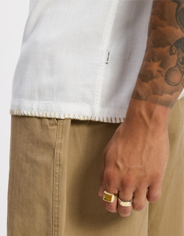 Linen Whip Stitch SS Shirt