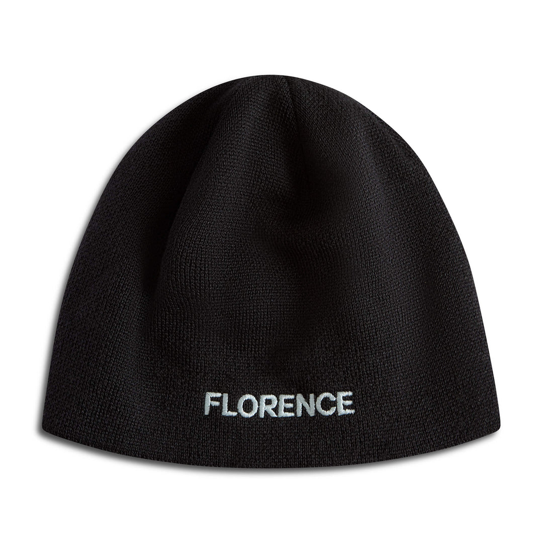 Jacquard Logo Beanie – Black, front