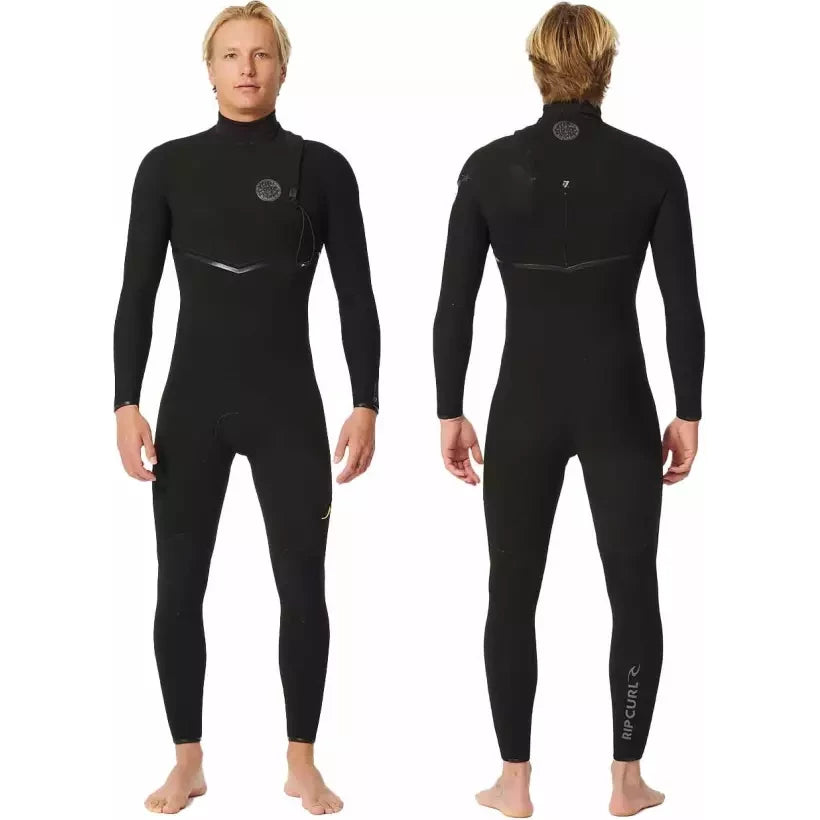 חליפת גלישה Rip Curl E-Bomb 3/2 Zip Free לגברים, שחורה