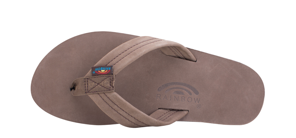 SINGLE LAYER PREMIER LEATHER EXPRESSO - MEN - RAINBOW SANDALS