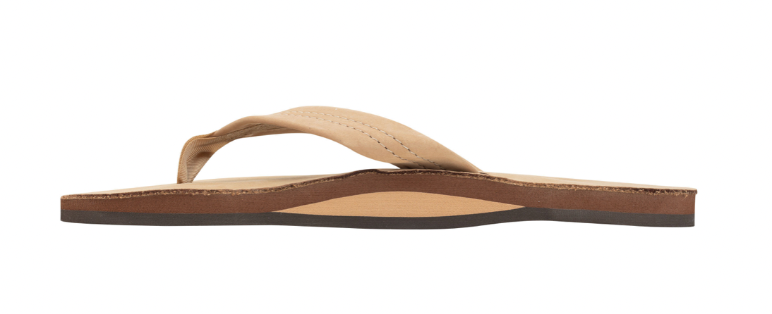 SINGLE LAYER PREMIER LEATHER SIERRA BROWN - MEN - RAINBOW SANDALS