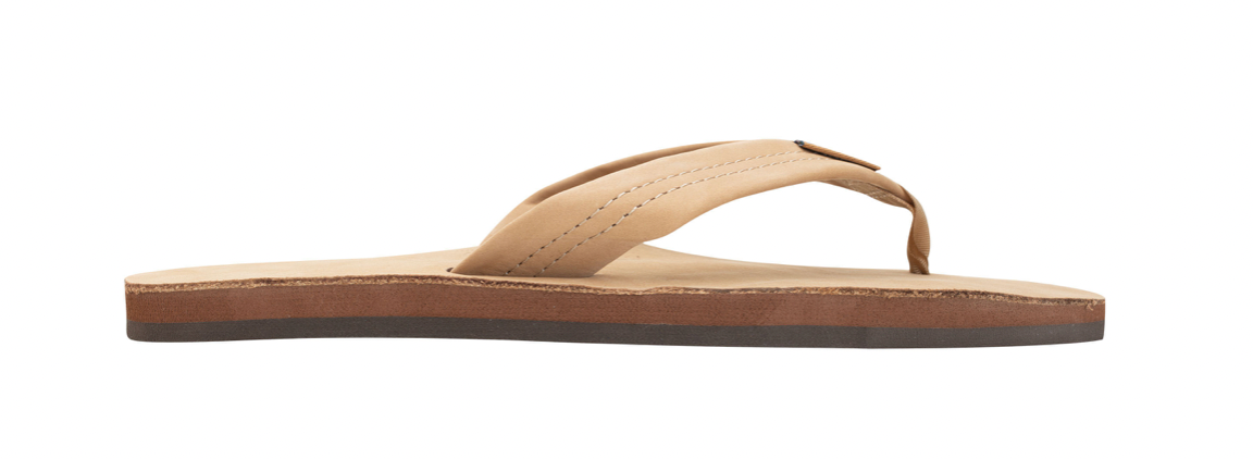 SINGLE LAYER PREMIER LEATHER SIERRA BROWN - MEN - RAINBOW SANDALS