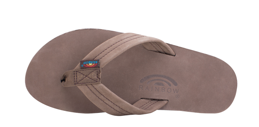 SINGLE LAYER PREMIER LEATHER EXPRESSO PINLINE - MEN - RAINBOW SANDALS