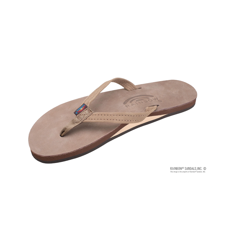 SINGLE LAYER DARK BROWN - WOMEN - RAINBOW SANDALS