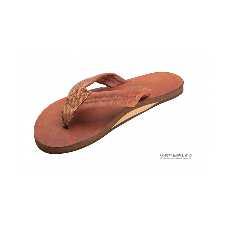 LUXURY LEATHER TAHITIAN TAN WOMEN RAINBOW SANDALS