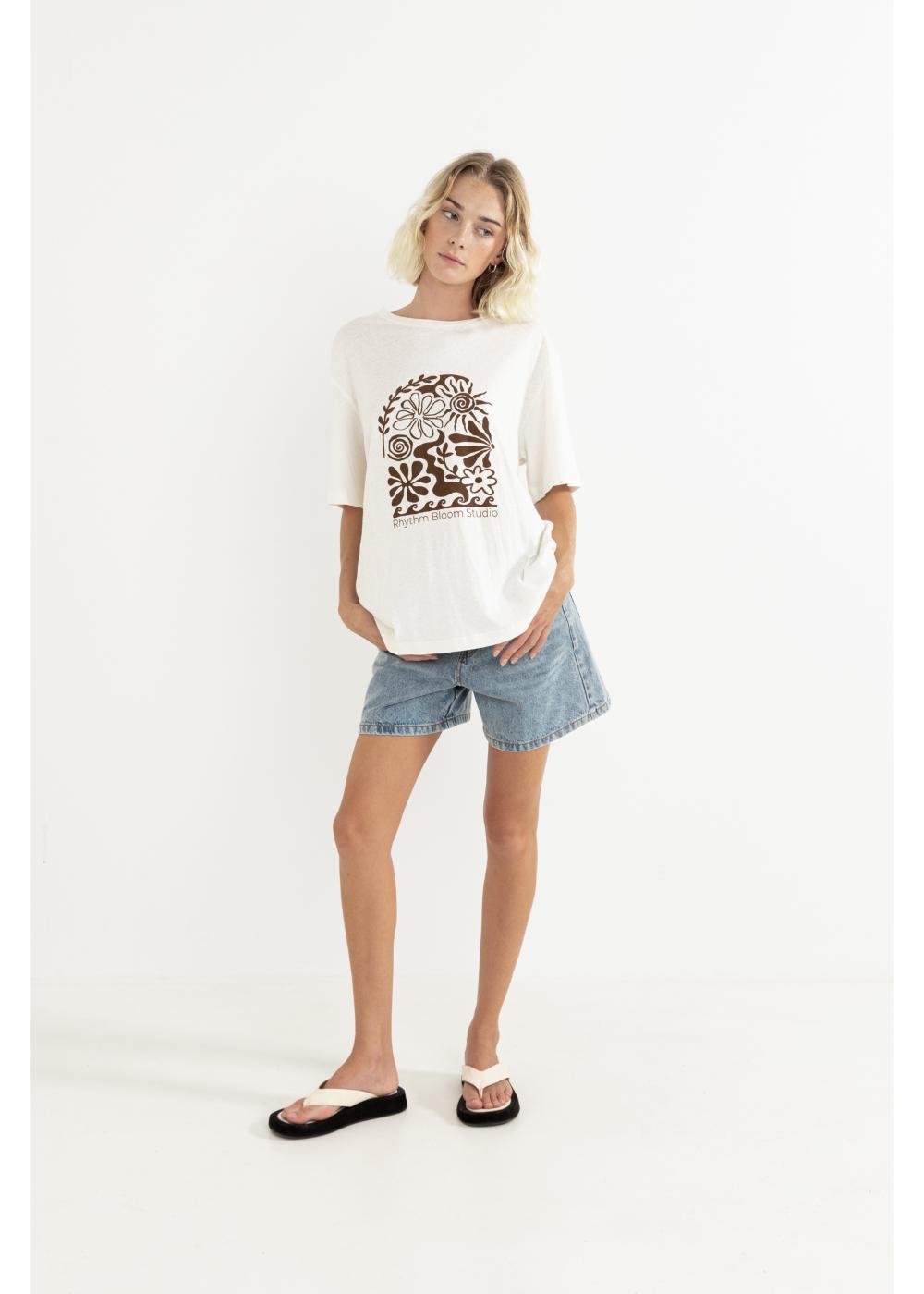 Bloom Studio Oversized T-Shirt - טי-שירט כותנה/פשתן