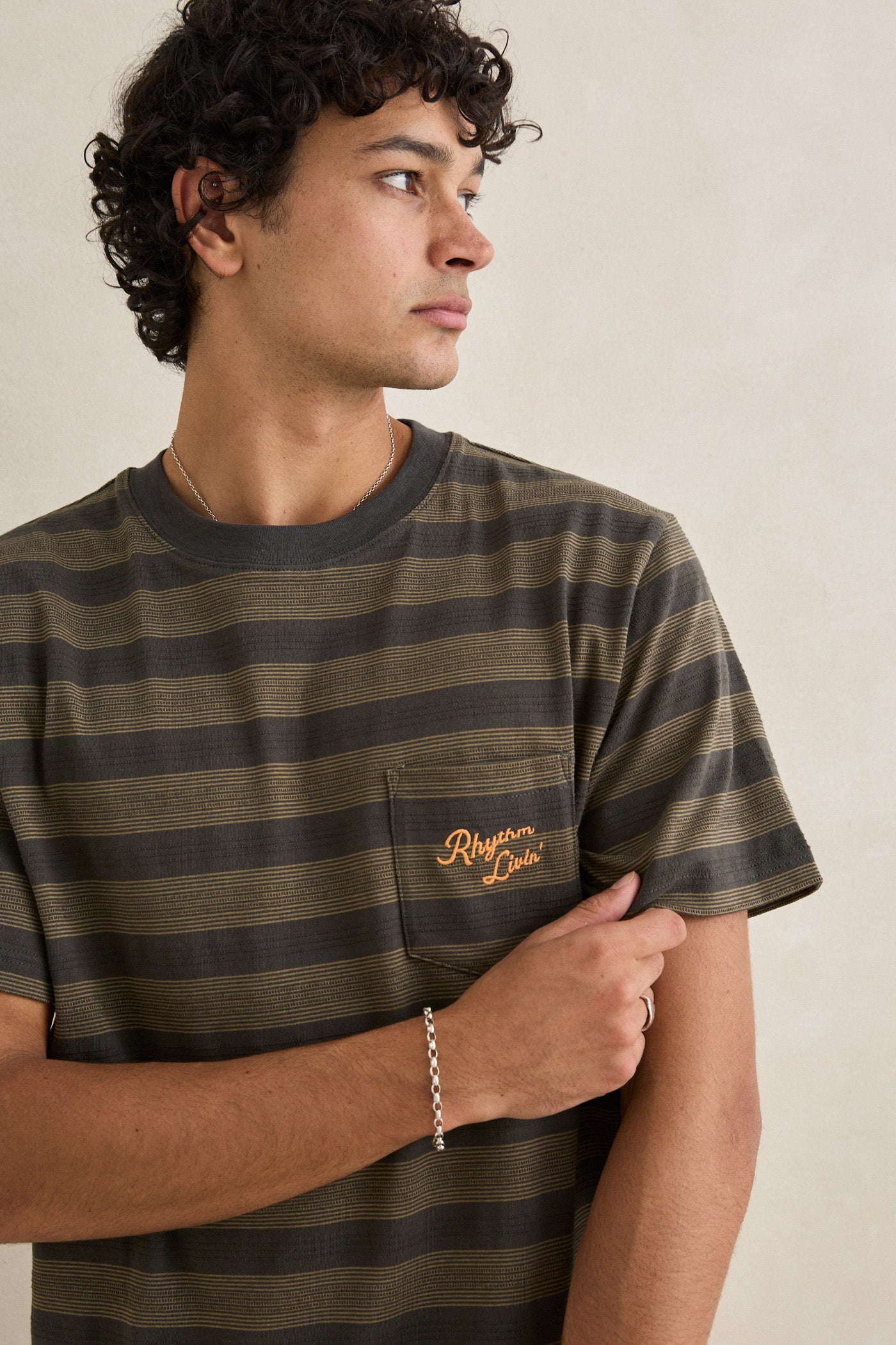 Vintage Jacquard Stripe Ss T-Shirt